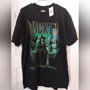 Wicked T-Shirt XL Unisex Elphaba T-Shirt Make Your Own Magic Black Graphic Tee